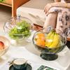 Light Luxury Feng Fruit Plate Home Living Room Coffee Table Snack Plate Cream High-Precision Ornament Thickened Plastic Fruit Plate