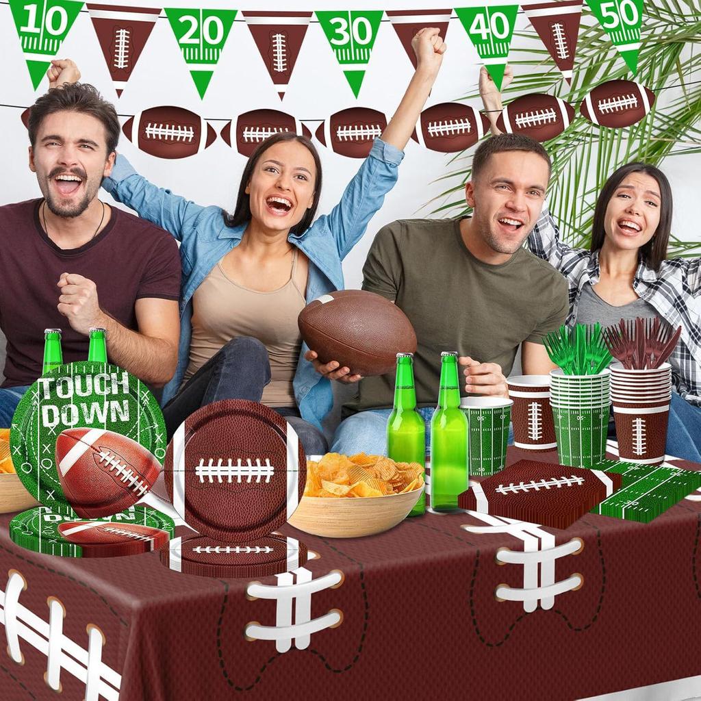 Rugby Geburtstagsparty Dekoration Set - Super Bowl Fan Banner & Ornamente
