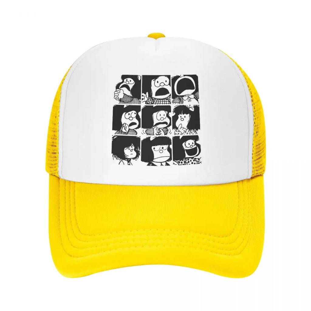 Custom Classic Quino Comic Cartoon Mafalda Baseball Cap for Women Unisex Breathable Trucker Hat Sun Protection Snapback Hats