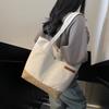 Students in class Japanese shoulder versatile simple large-capacity canvas leisure commute literary tote handbag