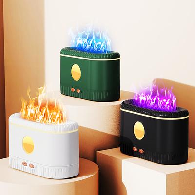 3 Color Flame Lamp Aroma Diffuser Usb Air Humidifier Purifier For Home Room Fragrance Essential Oil Aromatherapy Diffuser