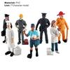 7Pcs/Set Hand Painted Miniature Landscape Figurine High Simulated Workplace Fireman Policeman Landscape Figurine for Decoration