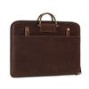 17-Inch Crazy Horse Leather Briefcase: Men's Business Messenger Bag