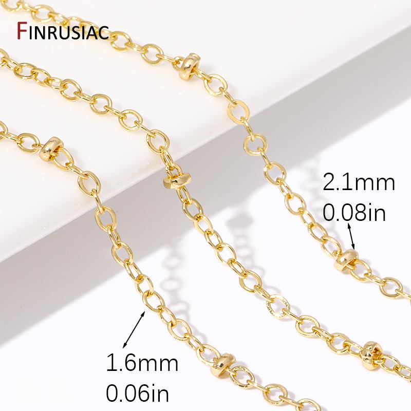 

Multi Styles 14K Gold Plated Metal Link Cable Bulk Chains For Jewelry Making Handmade DIY Bracelet Necklace Components 1 meter