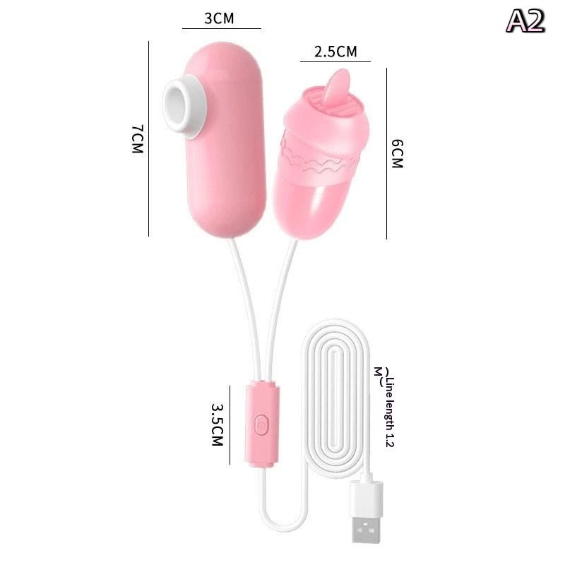 Double Jump Egg Tits Licking Sucking Vibrator Usb Charge Clitoris Nipple Stimulate Female Vagina Sex Toys For Women