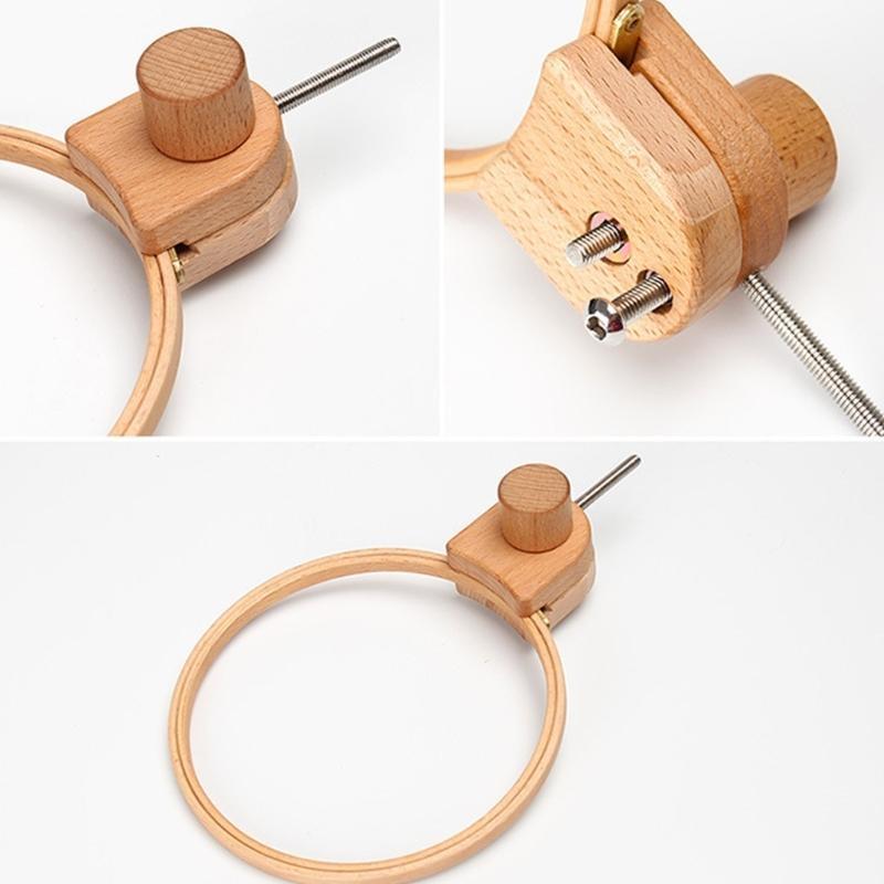 Height Adjustable Embroidery Hoop Holder Tabletop Stitching Frame Stand