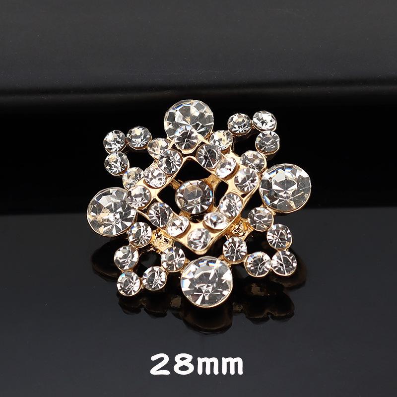 5 Stück High-End Metall Diamantenbesetzte Mantelknöpfe Kinder Pelzknöpfe Nerzknöpfe Mode Blütenblatt Strassknöpfe