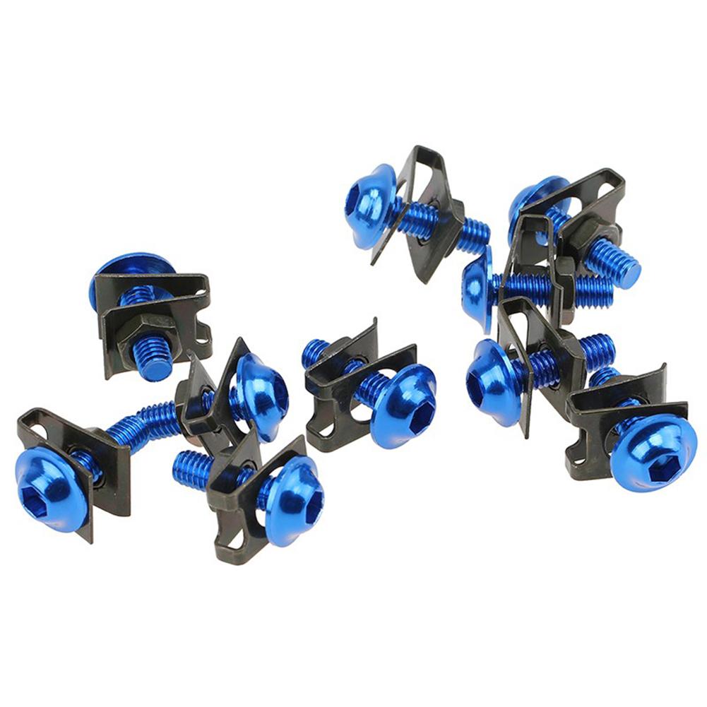 10 Stück 6mm Universelle Motorrad Verkleidung Karosserie Schrauben Roller Muttern M6 Turm Geschwindigkeit Befestigungsclips Schraube