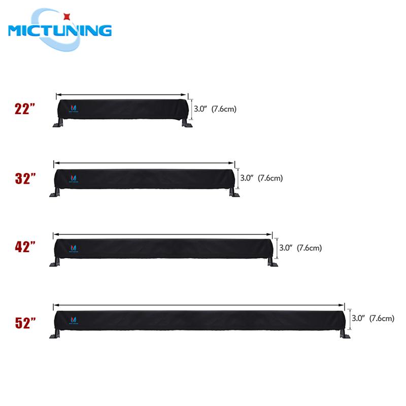 MICTUNING  22'' 32"  42'' 52'' Inch Premium Gear Sleeve Cover for Straight Curved LED Light Bars