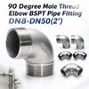 Threaded 90 Degree Pipe Elbow DN8-50 Stainless Steel Pipe Fitting Male Thread Elbow  Pipeline