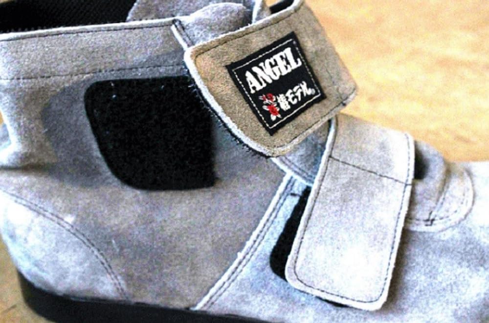 Tsubaki Model Safety Shoes, Velour, SB34, Velcro, Mid-Length, JIS Standard, Made In Japan, Gray, Size 28.0 Cm