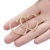 Korean Style Elegant Heart Buckle Women's Earrings - Simple and Fashionable Ear Cuffs Jewelry