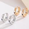 2026 Hot-Selling Blue Mango Moon Zircon Circle Earrings – Simple Luxury Fashion Jewelry for Women