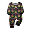 Print Cute Family Set Pajamas, Home Clothes, Family Set Long Sleeve Top Pants Set