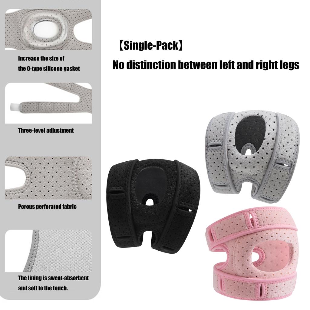 Patella Tendon Knee Brace Compression Patella Knee Support Adjustable for Baseball Basketball Soccer Cycling Hiking