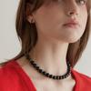 Tatiana (925 Silver) Onyx Candy Ball Necklace NZ2142