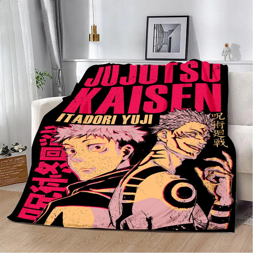 HOT Anime Jujutsu Kaisen Printed Blanket Picnic Warm Soft Comfortable for Home Travel Birthday Gift