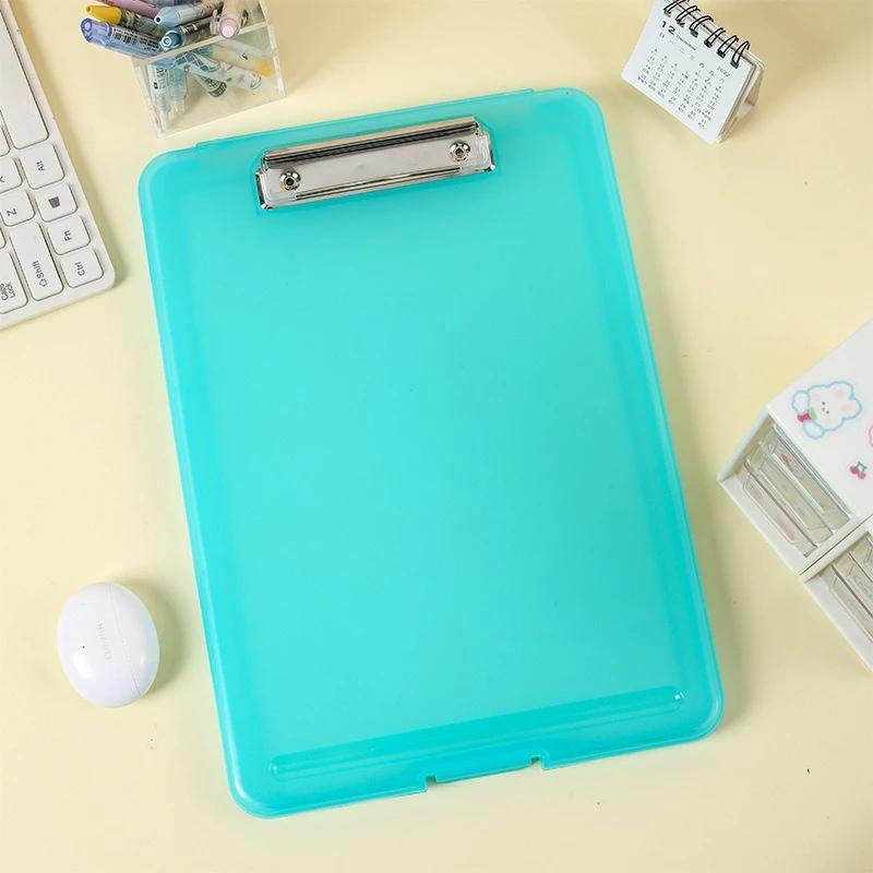 A4-Papierdatei-Dokumentenaufbewahrungsbox mit Ordnerclip Schreibtafel WordPad Büro Schule Schreibwarenhalter Organizer-Hülle