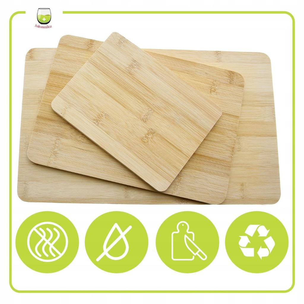 WOODEN BAMBOO CUTTING BOARDS SET OF 3