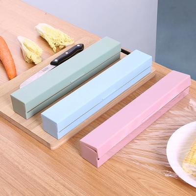Cling Film Cutter Magnetic Cling Wrap Dispenser Plastic Wrap Dispenser with Cutter Reusable Food Cling Wrap Film Cutter Tin