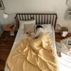 Coperta estiva a righe in 100% cotone per letto, morbida trapunta per letto matrimoniale adatta alla pelle, trapunta sottile traspirante per aria condizionata estiva