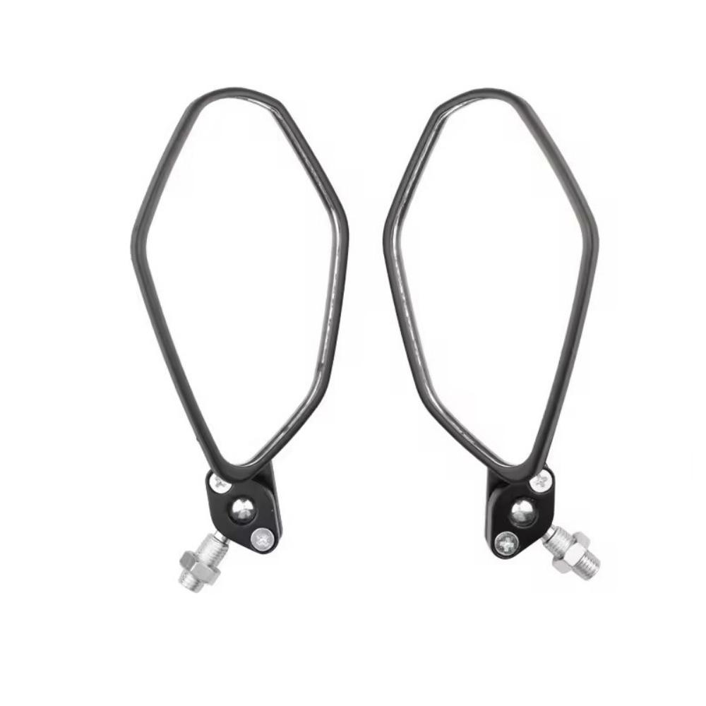 1Pair Universal Motocycle Rear View Adjustable Side Mirrors for Handlebars Aluminum Flame Pattern with 8mm/10mm Screws