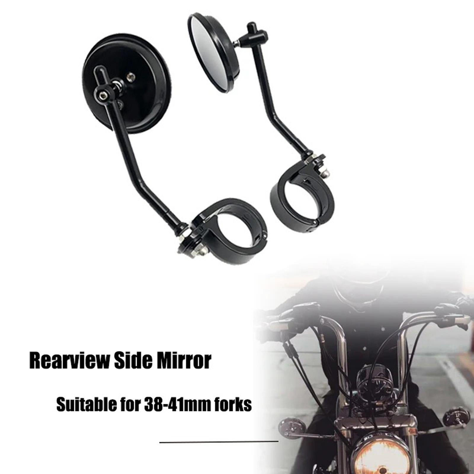 

Мотоциклетный клип-он круглый прочный легкий простой в установке ретро для запасной части Black