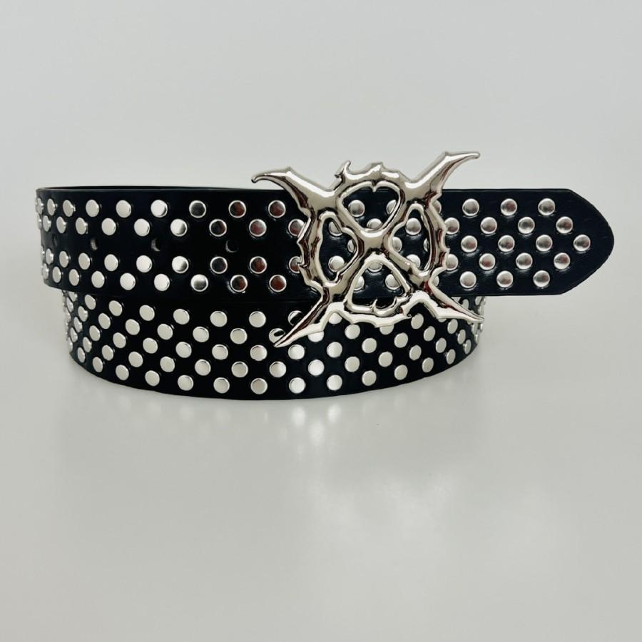 New Punk Rivet Belt, Special-shaped Buckle Belt, Ins Style, Individual and Retro, Skull Wing Gothic Belt