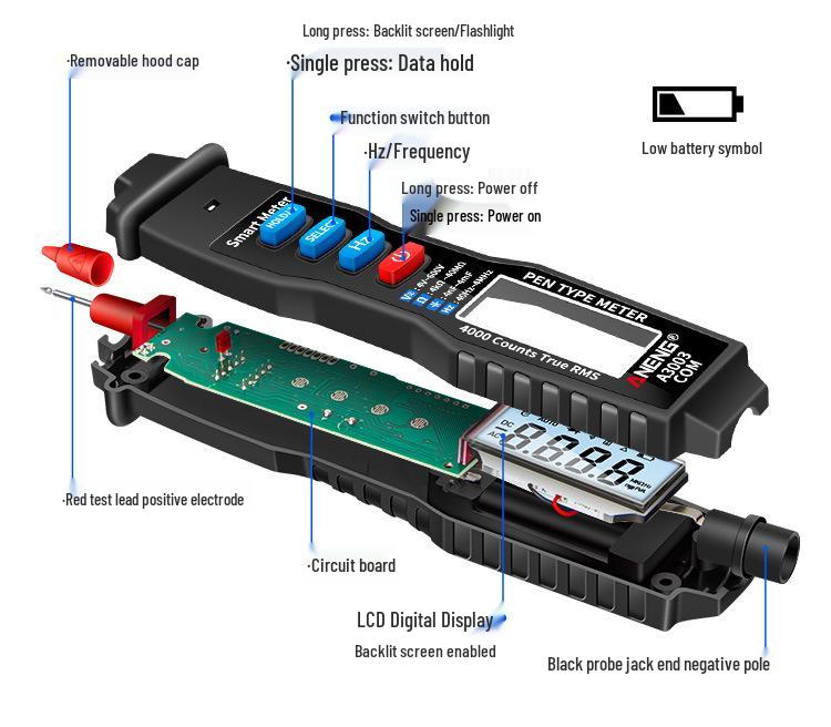 ANENG A3003 Pen Multimeter: High-Precision Digital Multi-functional Electrician Tool