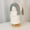 Knitted Beanie Rabbit Ear Winter Hat Warm Ears Pullover Cap Plush Scarf Hat  Kids Winter Wear