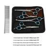 All-Steel Pet Grooming Scissors Set: Flat-Tooth & Curved Trimmers for Dog Hair Care.