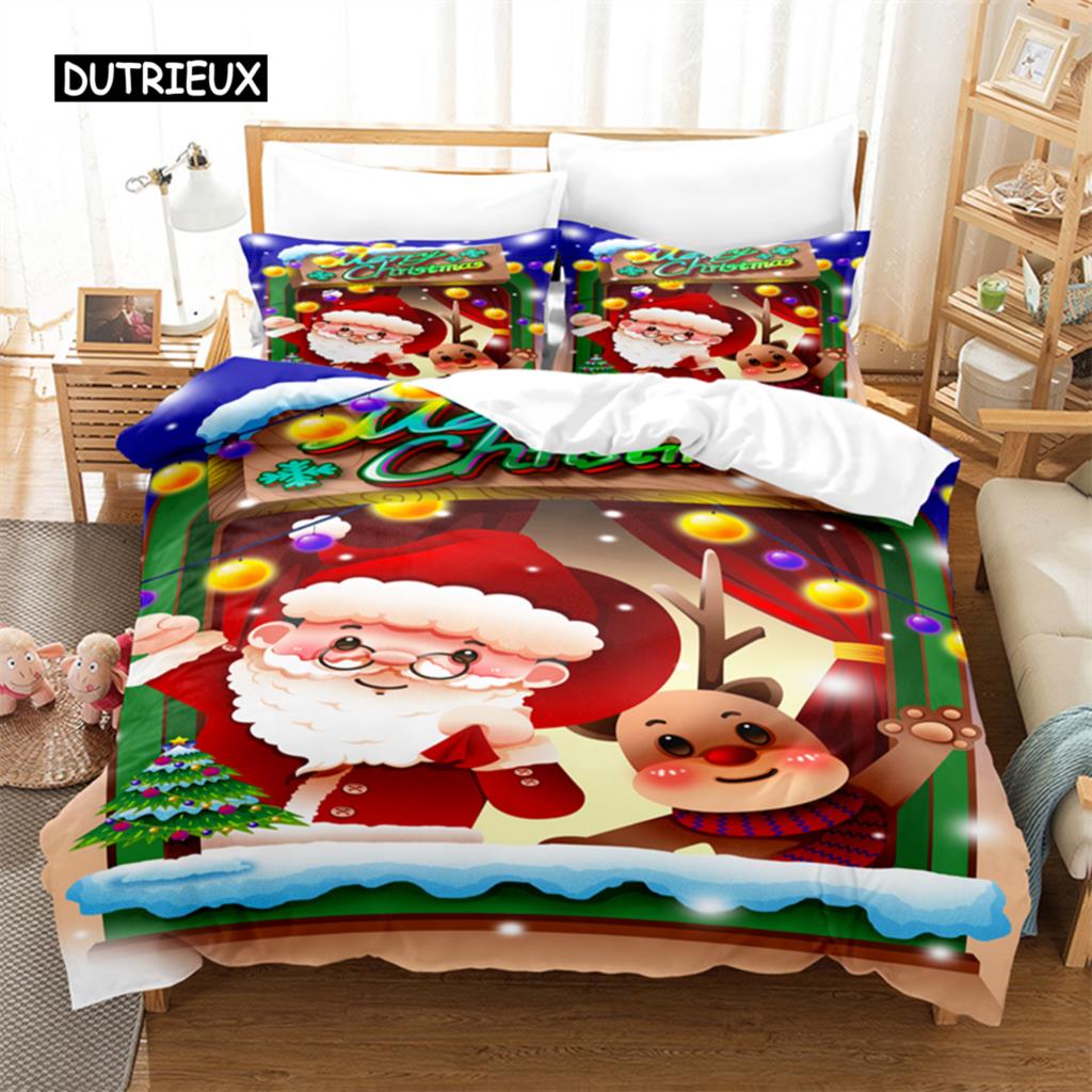 Father Christmas Bedding Set Duvet Cover Set 3d Bedding Digital Printing Bed Linen Queen Size Bedding Sets Fashion Design