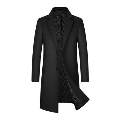 Autumn and Winter Men's Woolen Coat Medium and Long Business Casual Woolen Trench Coat Men's Coat