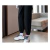 Women Thickened Lambswool Drawstring Elastic Waist Solid Color Pants Loose Ankle-banded Casual Pockets Straight Sweatpants