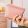 Mini Coin Purse Genuine Leather Small Coin Wallet Pebble Pattern Leather Squeeze Coin Purse Pouch Change Holder for Men & Women