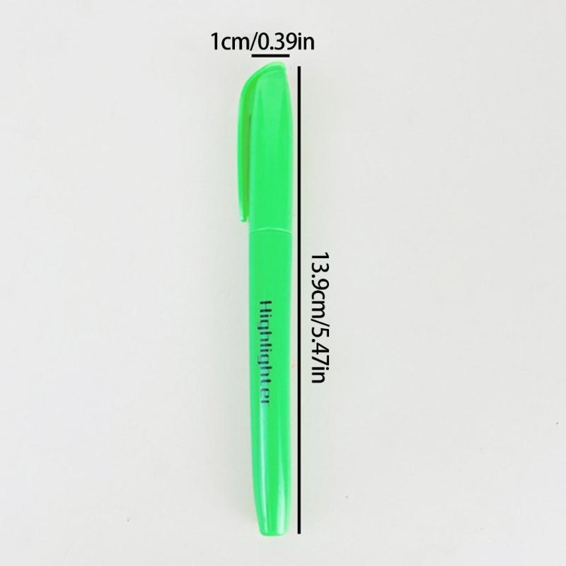 6Pcs Highlighter Marker Fast Dry Ergonomic Grip Highlighter Pen Chiseled Tip For Highlighting Texts Notes Color Coding