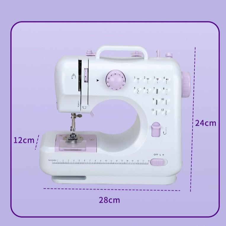 Upgraded 505A Electric Mini Sewing Machine: Multi-Function, Lock Edge, Thick Fabric Compatible