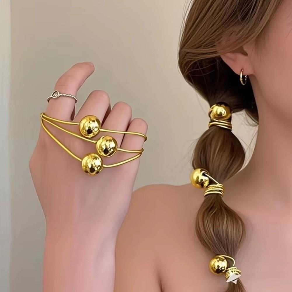 10pcs Korean Headbands Set Ball Shape Hair Rope Fashion Ponytail Hair Rings  For Women Girls
