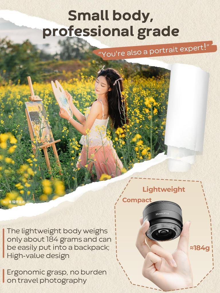 7Artisans AF 35mm Autofocus Large STM Lightweight and Beautiful Perfect for and Travel Photography F1.4 APS-C X-Mount Lens, F1.4 Aperture, Motor,