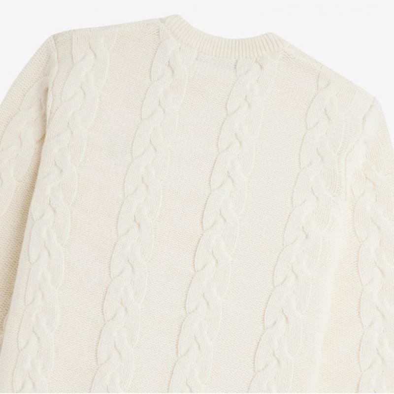 Fred Perry [sharp] Chunky Cable Knit Sweater   Ecru Afpm2438562 560