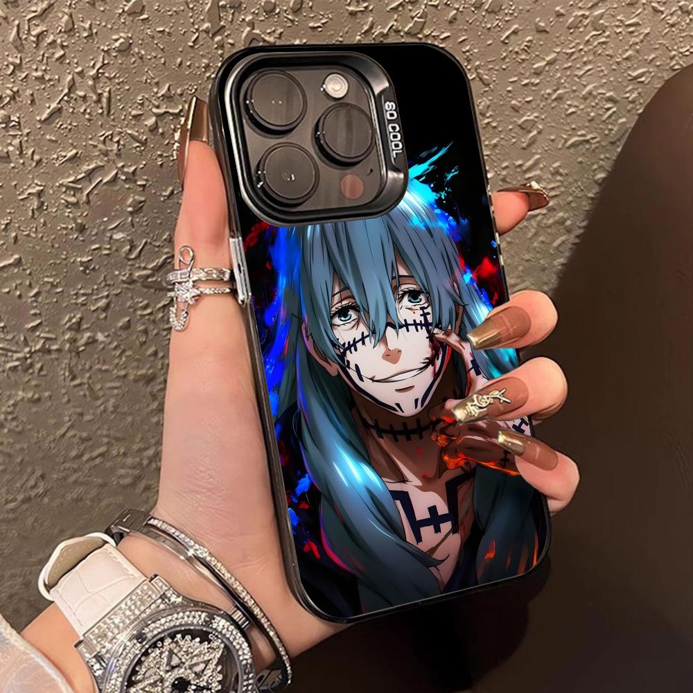 JJK Mahito Handyhülle für iPhone 17 16 15 14 13 12 11 X XR XS Air Pro Max Plus Schwarz Bunt Silber Hülle