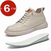 Fashion Men 6cm Elevator Shoes Casual Unisex Height Increase Sneakers Cow Split Leather Comfortable Breathable Leisure Sport Shoes