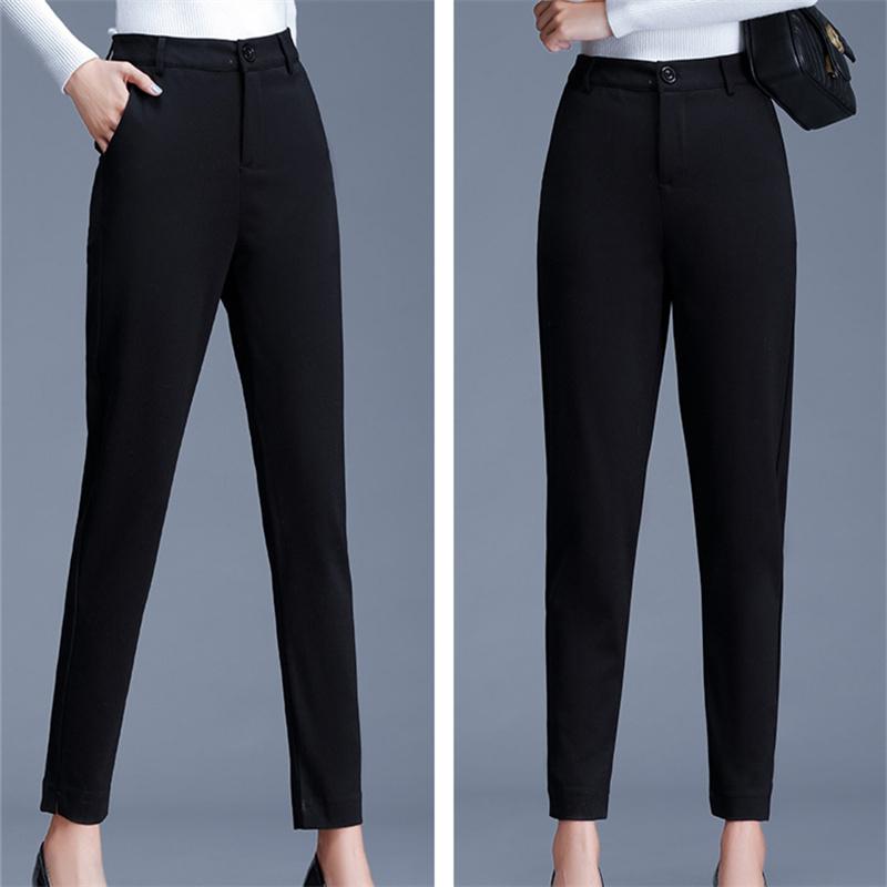 2022 Spring Autumn new Fashion simple HighWaist Slim Lady Pants Elegant High Waist leisure Straight Trousers Femal Business