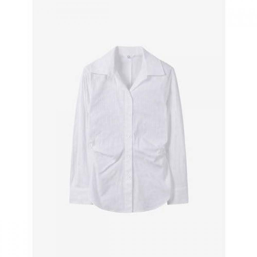 Cc Collect Stripe Shirring Belted Shirt C252msc036