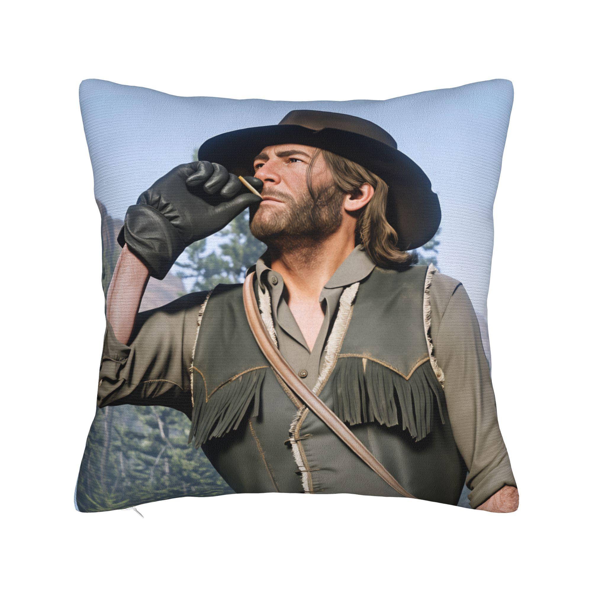 Чехол для подушки Arthur Morgan Red Dead Redemption Индивидуальный чехол для подушки для кресла в гостиной Винтажные наволочки 40x40cm