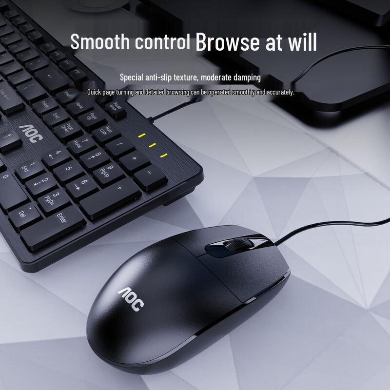 AOC KM401 Wired Keyboard and Mouse Combo