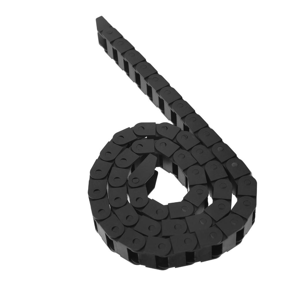 High Temperature Black Nylon Cable Chain 10mm x 15mm(Inner H x Inner W) End Connectors Drag Chain Nylon Cable Chain CNC Machine