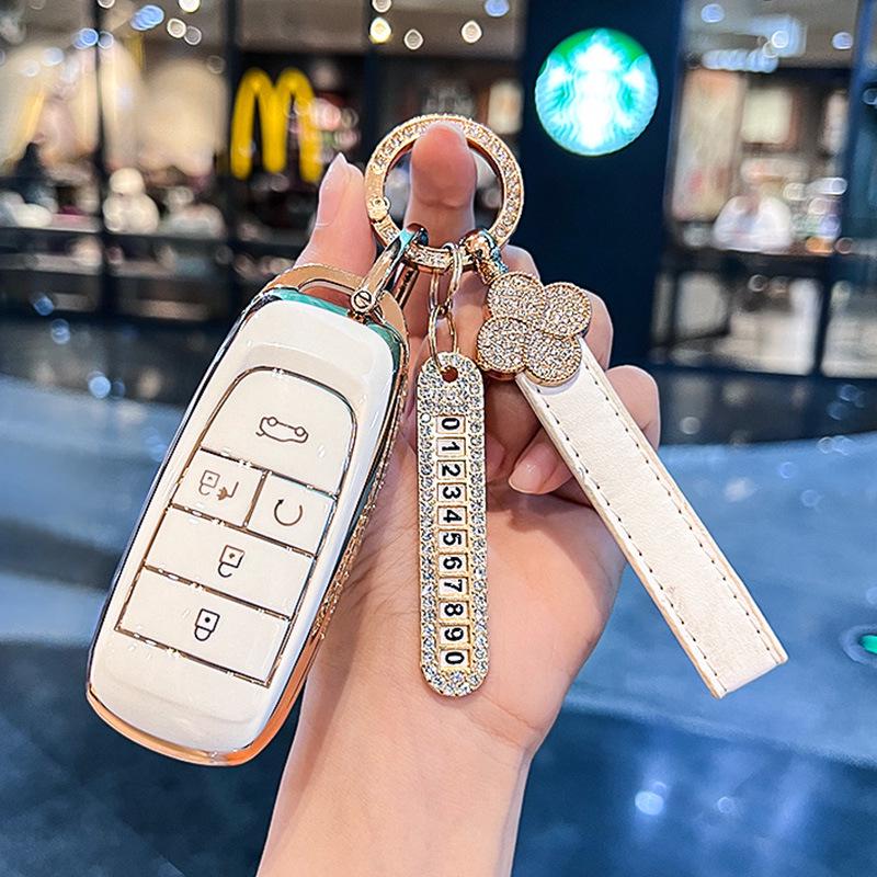 Key Cover for GAC AION Y, Trumpchi Plus, AION S, SMAX, Mei 580, and AION V - Elegant Design for Women
