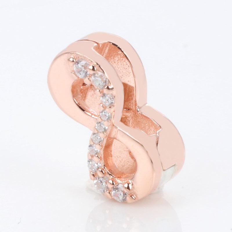 925 Silver DIY Armbandsberlock Glänsande Pärla Tusensköna Rosett Platt Lås Reflekterande Smyckesklämma