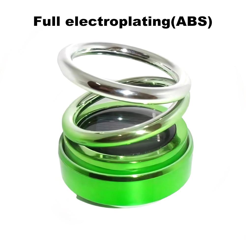 Automobilový solární rotační aromaterapeutický osvěžovač vzduchu s dvojitým kroužkem, difuzor pro interiérové ​​doplňky pro dekoraci domu v autě